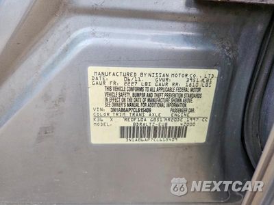 Zdjęcie 12 z 12 samochodu: 2012 NISSAN SENTRA 2.0 VIN:3N1AB6AP7CL615409 - miniatura