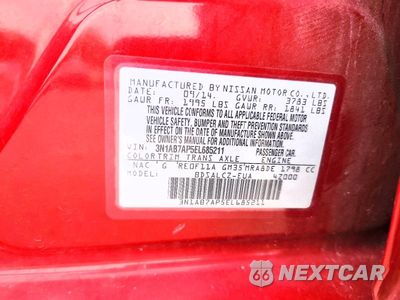 Zdjęcie 12 z 12 samochodu: 2014 NISSAN SENTRA S VIN:3N1AB7AP5EL685211 - miniatura
