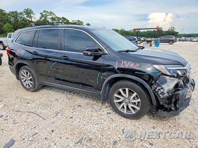 Czwarte zdjęcie samochodu z boku: 2021 HONDA PILOT EXL VIN:5FNYF5H53MB038814 - miniatura