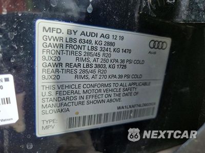 Zdjęcie 13 z 13 samochodu: 2020 AUDI Q7 PREMIUM PLUS VIN:WA1LXAF74LD002926 - miniatura