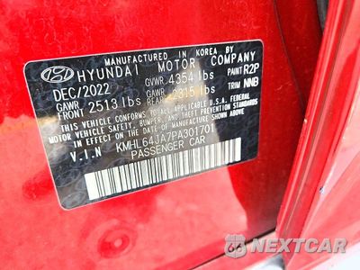 Zdjęcie 12 z 12 samochodu: 2023 HYUNDAI SONATA SEL VIN:KMHL64JA7PA301701 - miniatura