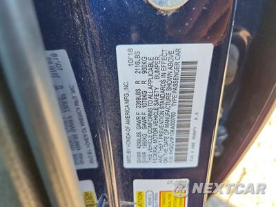 Zdjęcie 12 z 12 samochodu: 2019 HONDA ACCORD LX VIN:1HGCV1F17KA000760 - miniatura