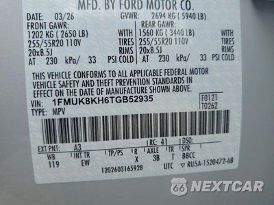 Zdjęcie 14 z 14 samochodu: 2026 FORD EXPLORER ST-LINE VIN:1FMUK8KH6TGB52935 - miniatura
