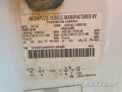 Zdjęcie 13 z 13 samochodu: 2016 FORD F350 SUPER DUTY VIN:1FDRF3H60GEC88949 - miniatura
