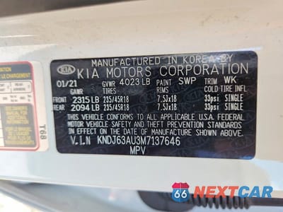 Zdjęcie 12 z 12 samochodu: 2021 KIA SOUL GT LINE VIN:KNDJ63AU3M7137646 - miniatura