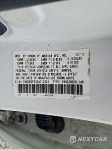 Zdjęcie 12 z 12 samochodu: 2014 HONDA ACCORD LX VIN:1HGCR2F30EA112834 - miniatura