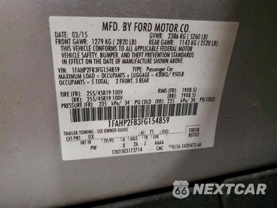 Zdjęcie 13 z 13 samochodu: 2015 FORD TAURUS LIMITED VIN:1FAHP2F83FG154859 - miniatura