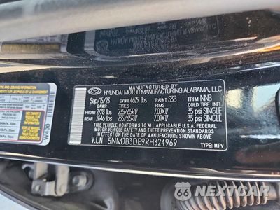 Zdjęcie 13 z 13 samochodu: 2024 HYUNDAI TUCSON SEL VIN:5NMJB3DE9RH324969 - miniatura