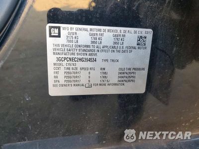 Zdjęcie 12 z 12 samochodu: 2017 CHEVROLET SILVERADO C1500 VIN:3GCPCNEC2HG394534 - miniatura