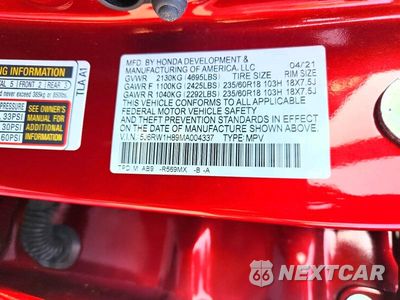 Zdjęcie 13 z 13 samochodu: 2021 HONDA CR-V EXL VIN:5J6RW1H89MA004337 - miniatura