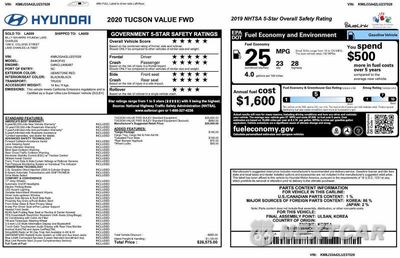 Zdjęcie 14 z 14 samochodu: 2020 HYUNDAI TUCSON VALUE VIN:KM8J33A42LU237029 - miniatura