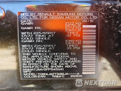 Zdjęcie 13 z 13 samochodu: 2015 NISSAN ROGUE SV VIN:KNMAT2MV5FP545141 - miniatura