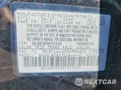 Zdjęcie 12 z 12 samochodu: 2019 NISSAN SENTRA SR VIN:3N1AB7AP5KY379155 - miniatura