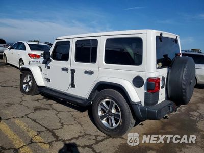 Drugie zdjęcie samochodu z przodu: 2018 JEEP WRANGLER UNLIMITED SAHARA VIN:1C4HJXEGXJW309293 - miniatura