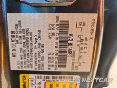Zdjęcie 13 z 13 samochodu: 2018 FORD FUSION SE VIN:3FA6P0H70JR192700 - miniatura