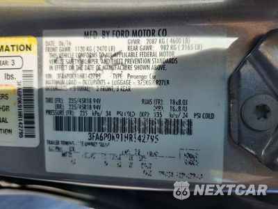 Zdjęcie 12 z 12 samochodu: 2017 FORD FUSION TITANIUM VIN:3FA6P0K91HR142795 - miniatura