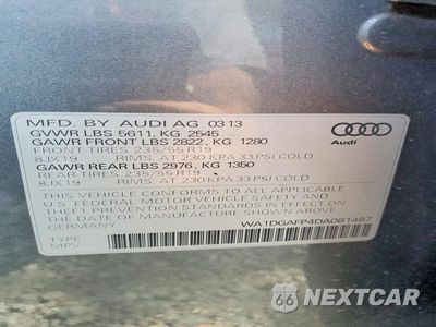 Zdjęcie 13 z 13 samochodu: 2013 AUDI Q5 PREMIUM PLUS VIN:WA1DGAFP4DA081487 - miniatura