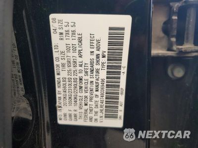 Zdjęcie 13 z 13 samochodu: 2008 HONDA CR-V EXL VIN:JHLRE48748C069496 - miniatura