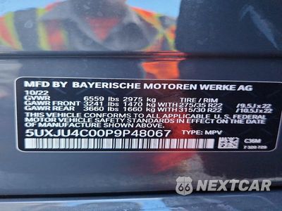 Zdjęcie 13 z 13 samochodu: 2023 BMW X5 M50I VIN:5UXJU4C00P9P48067 - miniatura