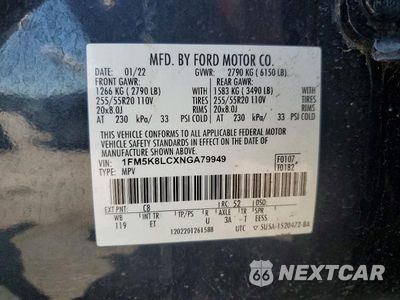 Zdjęcie 13 z 13 samochodu: 2022 FORD EXPLORER KING RANCH VIN:1FM5K8LCXNGA79949 - miniatura