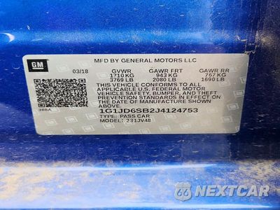 Zdjęcie 12 z 12 samochodu: 2018 CHEVROLET SONIC LT VIN:1G1JD6SB2J4124753 - miniatura