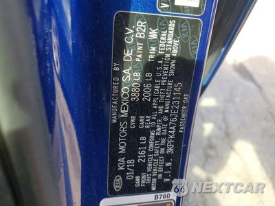 Zdjęcie 12 z 12 samochodu: 2018 KIA FORTE LX VIN:3KPFK4A76JE231145 - miniatura