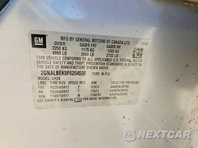 Zdjęcie 13 z 13 samochodu: 2015 CHEVROLET EQUINOX LT VIN:2GNALBEK8F6204506 - miniatura