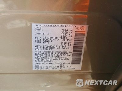 Zdjęcie 13 z 13 samochodu: 2023 NISSAN PATHFINDER ROCK CREEK VIN:5N1DR3BD6PC247648 - miniatura