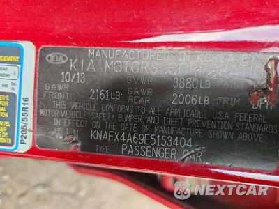 Zdjęcie 12 z 12 samochodu: 2014 KIA FORTE LX VIN:KNAFX4A69E5153404 - miniatura