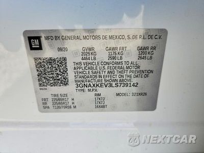 Zdjęcie 12 z 12 samochodu: 2020 CHEVROLET EQUINOX LT VIN:3GNAXKEV3LS739142 - miniatura
