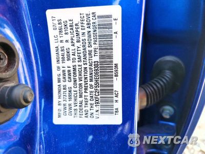 Zdjęcie 12 z 12 samochodu: 2017 HONDA CIVIC LX VIN:19XFC2F55HE069303 - miniatura