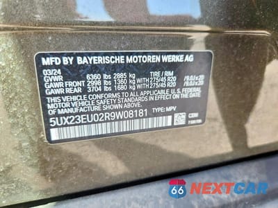 Zdjęcie 13 z 13 samochodu: 2024 BMW X5 XDRIVE40I VIN:5UX23EU02R9W08181 - miniatura