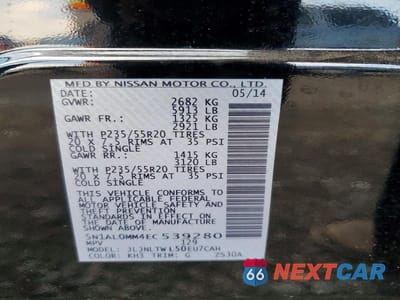 Zdjęcie 14 z 14 samochodu: 2014 INFINITI QX60 BASE VIN:5N1AL0MM4EC539280 - miniatura