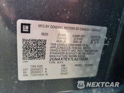 Zdjęcie 14 z 14 samochodu: 2020 CHEVROLET EQUINOX LT VIN:2GNAXTEV7L6275535 - miniatura
