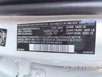 Zdjęcie 13 z 15 samochodu: 2026 VOLVO XC60 ULTRA VIN:YV4M12RM7T1491453 - miniatura