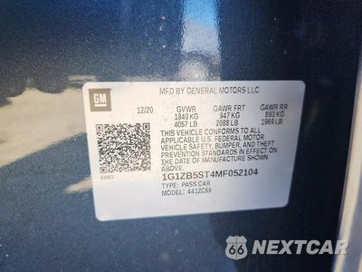 Zdjęcie 12 z 12 samochodu: 2021 CHEVROLET MALIBU LS VIN:1G1ZB5ST4MF052104 - miniatura