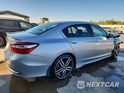 Trzecie zdjęcie samochodu z tyłu: 2017 HONDA ACCORD SPORT VIN:1HGCR2F50HA076584 - miniatura