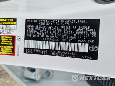 Zdjęcie 13 z 13 samochodu: 2026 TOYOTA CAMRY LE VIN:4T1DAACK3TU709547 - miniatura