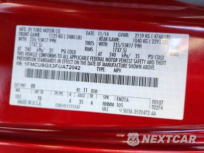 Zdjęcie 13 z 13 samochodu: 2015 FORD ESCAPE SE VIN:1FMCU9GX3FUA72042 - miniatura