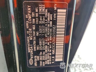 Zdjęcie 12 z 12 samochodu: 2016 HYUNDAI TUCSON ECO VIN:KM8J3CA2XGU233587 - miniatura