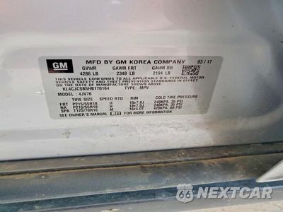 Zdjęcie 13 z 13 samochodu: 2017 BUICK ENCORE ESSENCE VIN:KL4CJCSB5HB170164 - miniatura