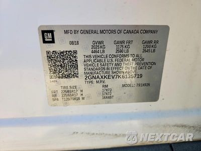Zdjęcie 13 z 13 samochodu: 2019 CHEVROLET EQUINOX LT VIN:2GNAXKEV7K6135719 - miniatura