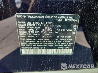 Zdjęcie 13 z 13 samochodu: 2025 VOLKSWAGEN ATLAS SE VIN:1V2JR2CA1SC521318 - miniatura