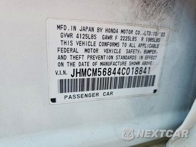 Zdjęcie 13 z 13 samochodu: 2004 HONDA ACCORD EX VIN:JHMCM56844C018841 - miniatura