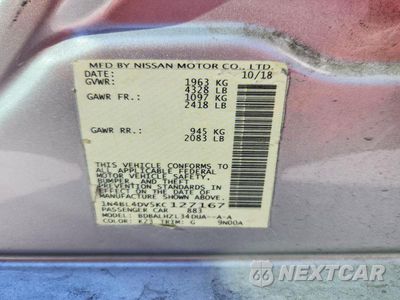 Zdjęcie 12 z 12 samochodu: 2019 NISSAN ALTIMA SV VIN:1N4BL4DV5KC127167 - miniatura