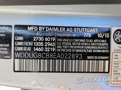 Zdjęcie 12 z 12 samochodu: 2014 MERCEDES-BENZ S 550 VIN:WDDUG8CB8EA022893 - miniatura