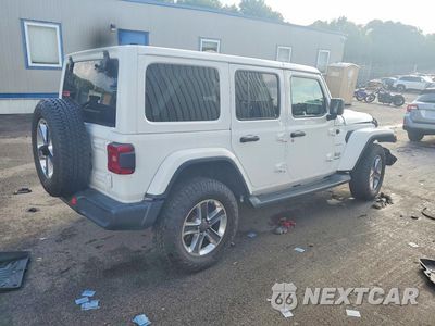 Trzecie zdjęcie samochodu z tyłu: 2018 JEEP WRANGLER UNLIMITED SAHARA VIN:1C4HJXEN1JW243327 - miniatura
