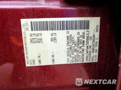 Zdjęcie 12 z 12 samochodu: 2010 NISSAN ALTIMA 2.5 VIN:1N4AL2AP3AN509612 - miniatura