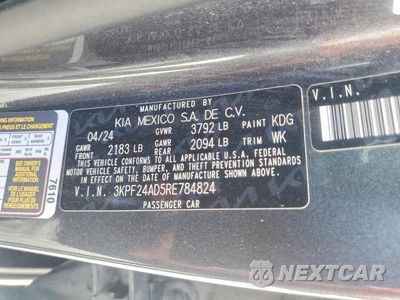 Zdjęcie 12 z 12 samochodu: 2024 KIA FORTE LXS VIN:3KPF24AD5RE784824 - miniatura