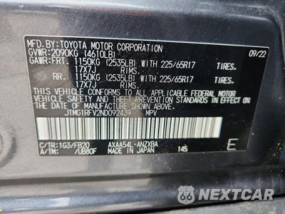 Zdjęcie 13 z 13 samochodu: 2022 TOYOTA RAV4 LE VIN:JTMG1RFV2ND092439 - miniatura